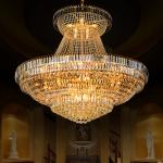 Large metal crystal chandelier for Hotel Home Project DIY Pendant lamp (WH-NC-10
