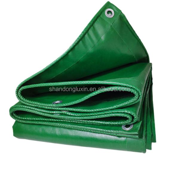 Sturdy Green PVC Tarpaulin Ideal for Blocking Sunlight and Moisture in Outdoor