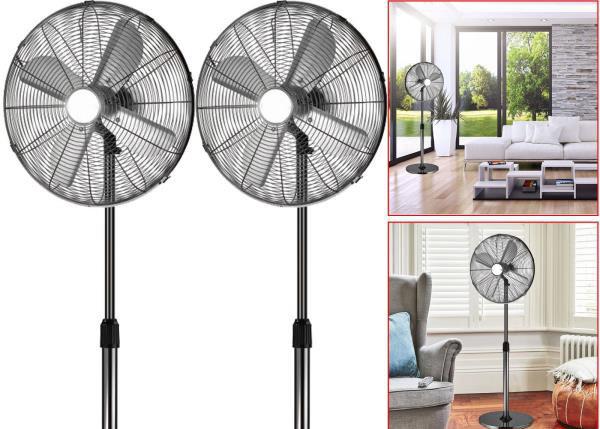 Quality Small Retro Standing Fan Adjustable 3 Speed Oscillating 16 Inch Brushed Copper for sale