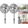 Buy cheap Vintage Retro Standing Fan with Brushed Nickel Finish 3 Speed Adjustable Height from wholesalers