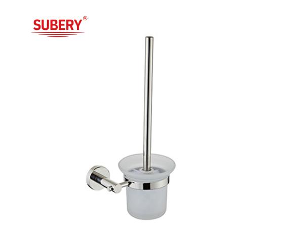 Buy cheap stainless steel SS304 toilet brush holder Wall mounted toilet brush holder set with glass cups from wholesalers