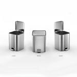 Stainless Steel Pedal Trash Can 18L Capacity Soft Close Stylish Household Waste