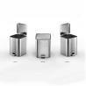 Buy cheap Stainless Steel Pedal Trash Can 18L Capacity Soft Close Stylish Household Waste Bin rounded rectangle trash can from wholesalers