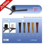 Dark Wood 52 Inch Ceiling Fan With DC Motor Quiet High-Speed