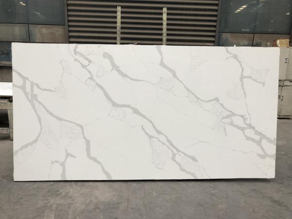 Buy cheap Solid stone kitchen worktops Polished White Slab 2cm Thickness Quartz Slab from wholesalers