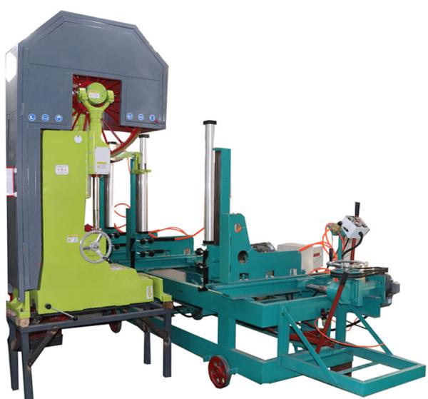 Buy cheap 42'' Log wood cutting Vertical band bandsaw saw mill machine with electric carriage from wholesalers