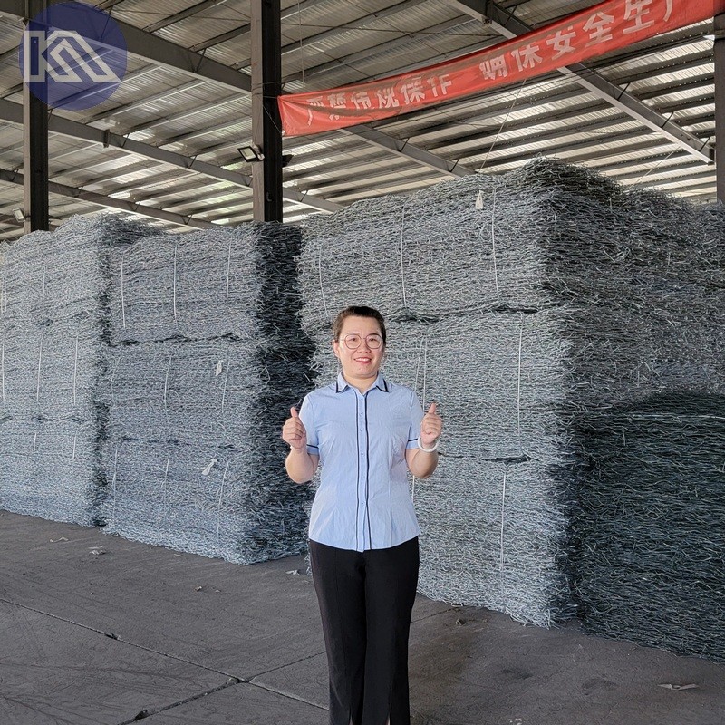 Galvanized Iron Wire Stone Gabion Wall Cages Hexagonal Hole Shape 60x80 Mm 80X100mm 100x120mm
