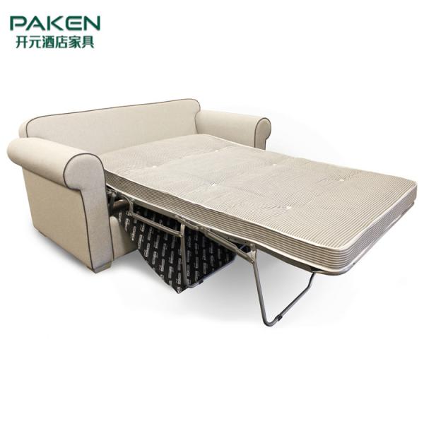 Buy cheap High Density Foam Beige White Apartment Hotel Sofa Bed from wholesalers