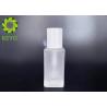 Buy cheap 30ml Frosted Square Glass Foundation Bottle With White Pump And Cap from wholesalers