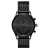 Buy cheap Black CD grain stainless steel back quartz watch 5ATM waterproof from wholesalers