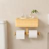 Buy cheap 3 In 1 Bamboo Bathroom Storage Rack Wall Mount Toilet Paper Holder OEM from wholesalers