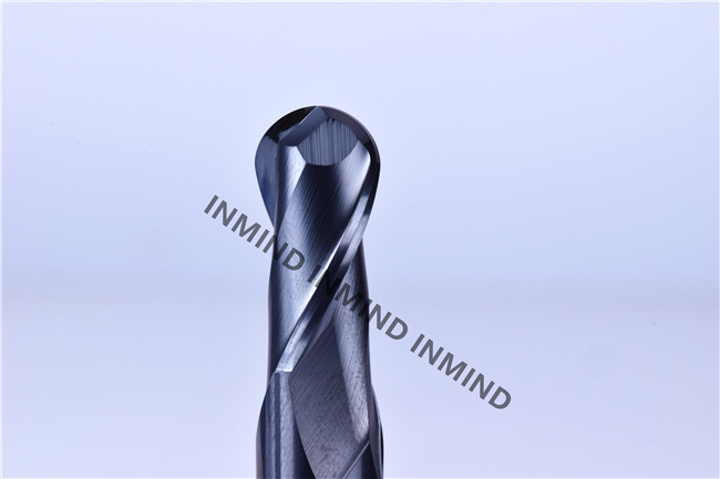 Middle Speed 2 Flute Carbide Ball Nose End Mill With 0.8 UM Grain Size
