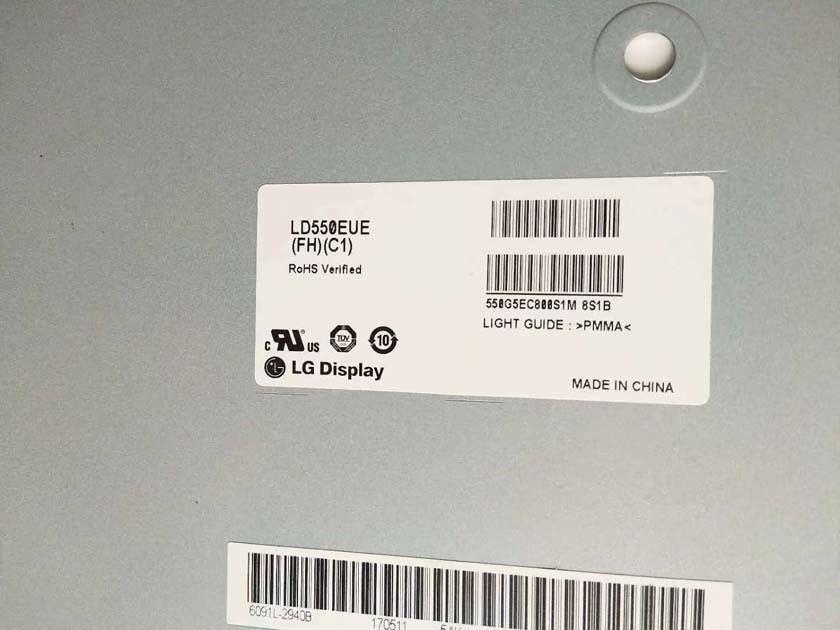 55" 80PPI 3840×2160 WLED TFT Display 500cd/m2 LD550EQE-FKA1 89/89/89/89 (Typ.)(CR≥10)
