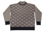 Letters Jacquard Womens Knit Pullover Sweater Drop Shoulder Chinese OEM Factory