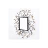 Buy cheap Square Metal Framed Elegant Floral Decorative Wall Art Mirror For Home from wholesalers