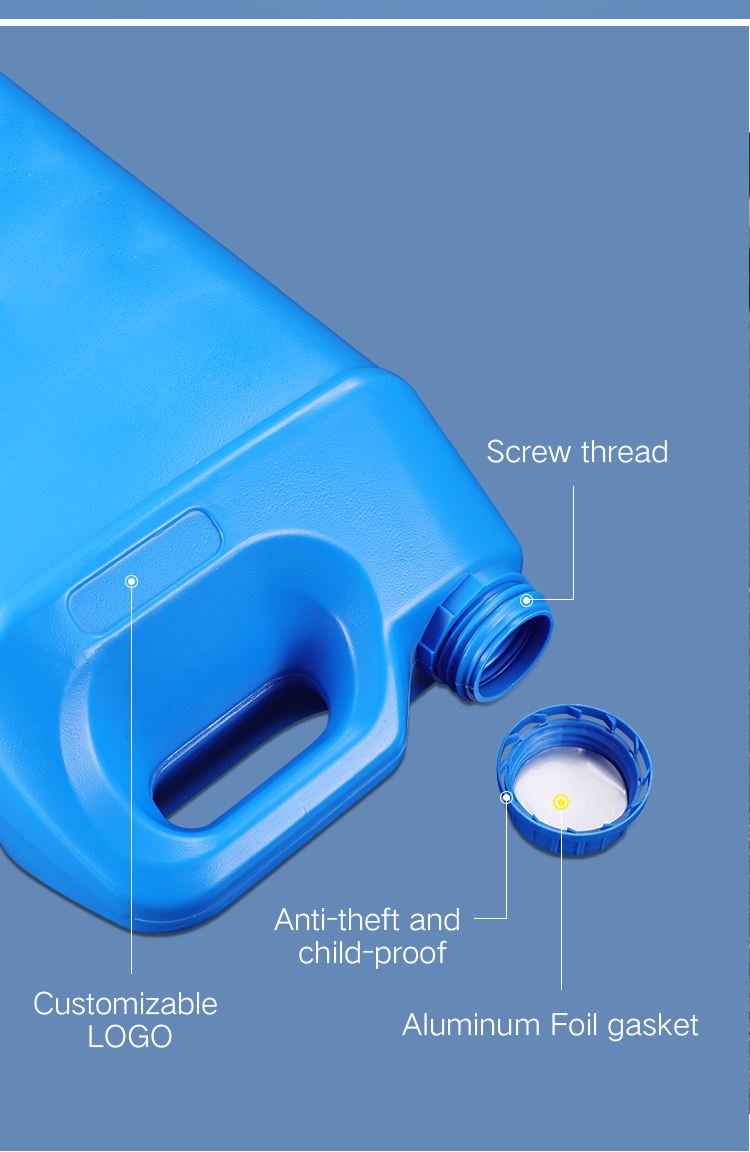 1L HDPE Plastic Barrel Jerry Can for Dish Detergent Oil Storage Chemical Resistant