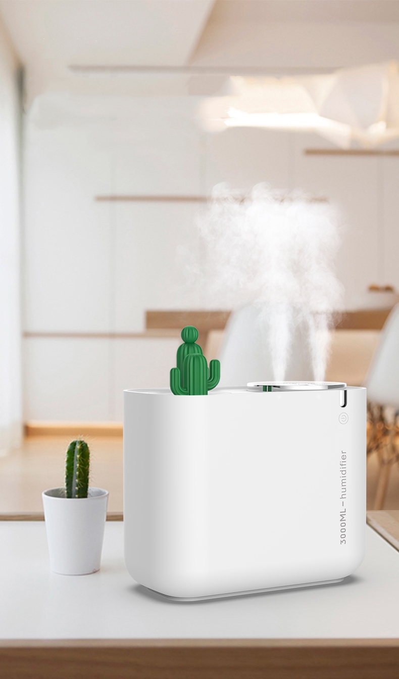 3000ML Dual Spray Ultrasonic Atomizer Large Capacity Home Office Air Humidifier Cool Mist Maker