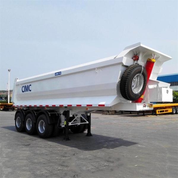 Buy cheap High Strength Steel 80T Semi Tipper Trailer Hydraulic Dump Trailer from wholesalers