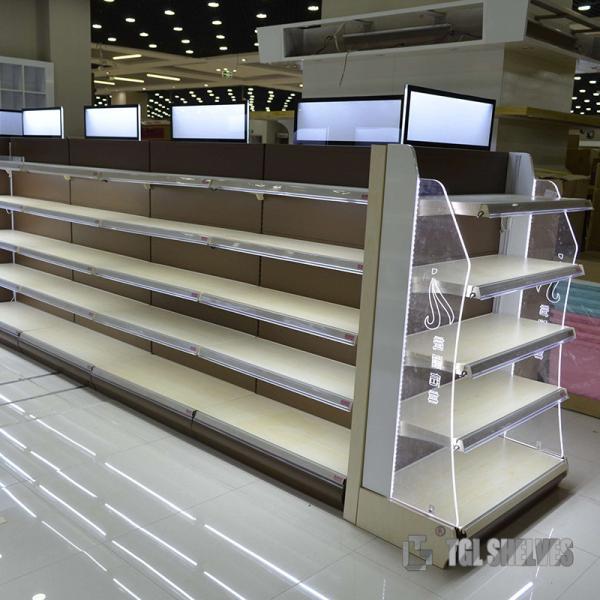 Buy cheap White Slatwall Gondola Shelving Corrosion Free Combinated Freely from wholesalers