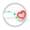 Buy cheap Heart Luminous Glass Smoking Pipe Borosilicate Glass Material With Mixed Color from wholesalers