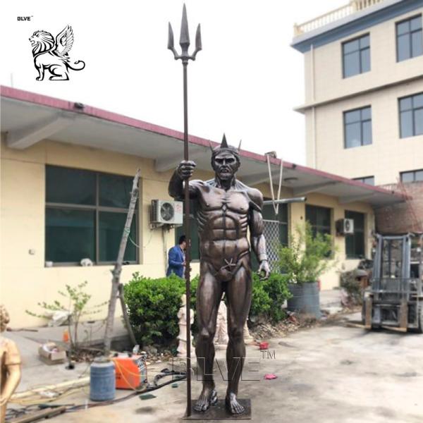 Large Poseidon Bronze Statue Greek Sea God Sculpture Garden Art Metal Decoration