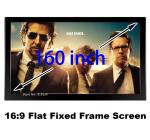 Buy cheap 160" Fixed Frame Screen With Black Velvet And Aluminium 16:9 Format Matt White from wholesalers