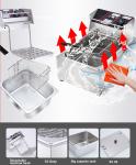 Stainless Steel Single Tank Electric Fryer for Chicken and French Fries in