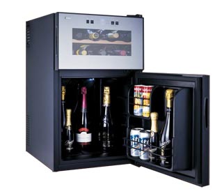 8 Bottles Wine Cooler with mini bar 2in1 (Thermoelectric Wine Cooler Wine Cellar)
