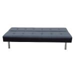 Leather Three Seater Sofa Bed