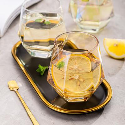 Buy cheap Stemless Wine Glass Crystal Diamond Shape Wine Glass Cups Transparent from wholesalers