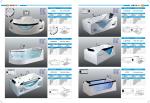 Rectangular Bubble Massage Bathtub Freestanding Massage Bathtub 1700mm 1800mm