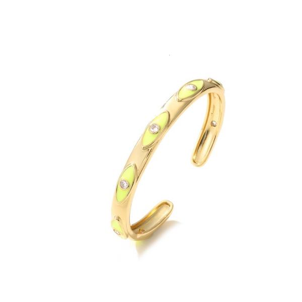 Buy cheap Unisex Vintage Evil Eye Ring Adjustable Enamel Gold Plated Brass Ring from wholesalers