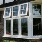 Tempered Glass Commercial Aluminum Awning Windows Powder Coating