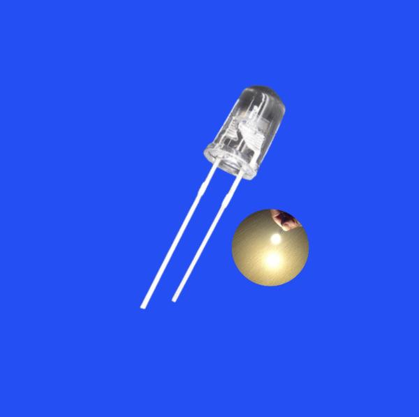 Buy cheap Flashing LED 5mm 0.5Hz 1/2 Duty Cycle Warm Color 3500K 5000mcd Clear Lens Dip Blinking LED from wholesalers