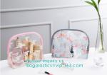 Travel Luggage Pouch Custom Clear Transparent PVC Travel Toiletry Bag Make Up