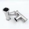 Buy cheap Matt Finish Sanitary Stainless Steel Equal Tee 3-way Pipe Fittings for Pharmaceutical from wholesalers