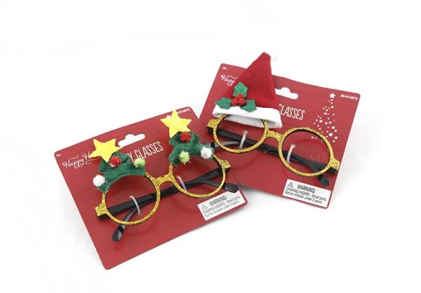 Buy cheap Die Cutting Shape Craft Christmas Decorations Glitter Golden Plastic Glassess from wholesalers