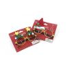 Buy cheap Die Cutting Shape Craft Christmas Decorations Glitter Golden Plastic Glassess from wholesalers