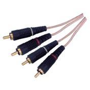 Buy cheap Gold plated Connector Clear PVC Blue Colour 2RCA to 2RCA Video cable 1.0Meter from wholesalers