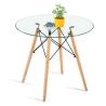 Buy cheap North Europe EAM toughened glass table household simple modern fashion rice table round table from wholesalers