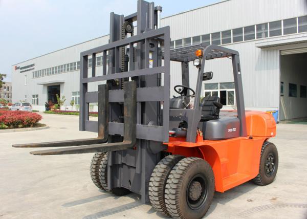 Buy cheap 7 Ton Hydraulic Diesel Double Pallet Industrial Forklift Truck With 3360MM Min Turning Radius from wholesalers