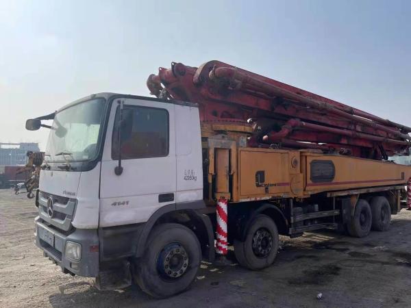 Buy cheap Red Beton Boom Pump Putzmeister 56 Meter Second Hand for Big Construction Projects from wholesalers