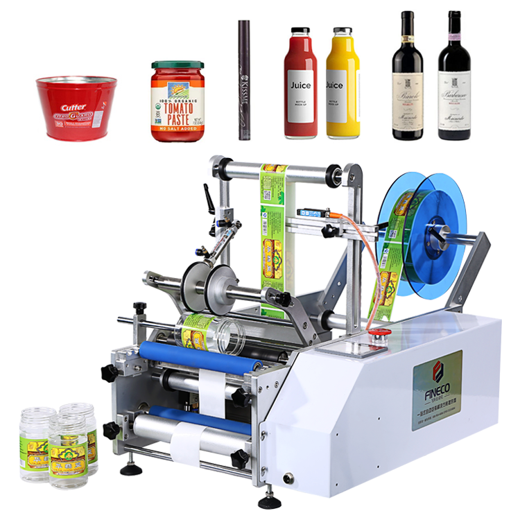 FK603 Economic Simple Manual Round Bottle Labeling Machine for Adhesive Sticker