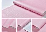 Mould Proof Self Adhesive Textured Wallpaper Pink Customized Size 60cm * 50m
