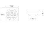 Bathroom Accessory Contemporary Inox Stainless Steel Floor Waste Drainer Satin