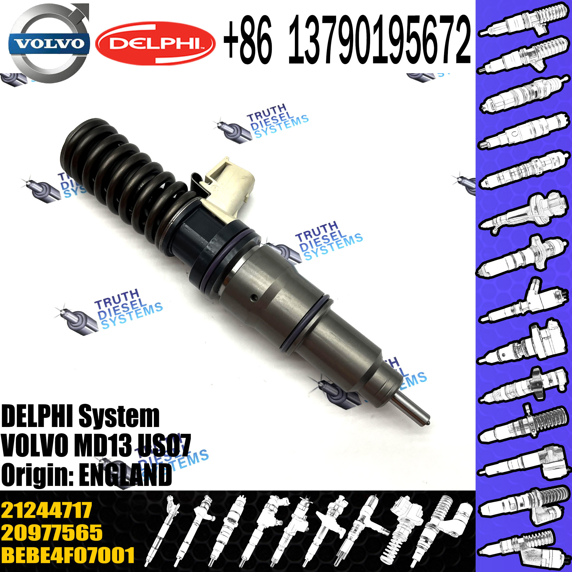 21371672 VOL Diesel Fuel Injector BEBE4D24001 21340611 21371672 3801618 21371673 21860395 21244717
