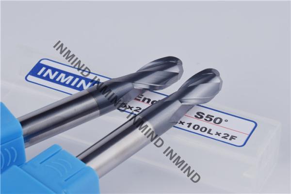 Buy cheap 8 mm AOL 150 mm Black Surface Extra Long Carbide End Mills For Milling Quenching / Tempered Steel from wholesalers