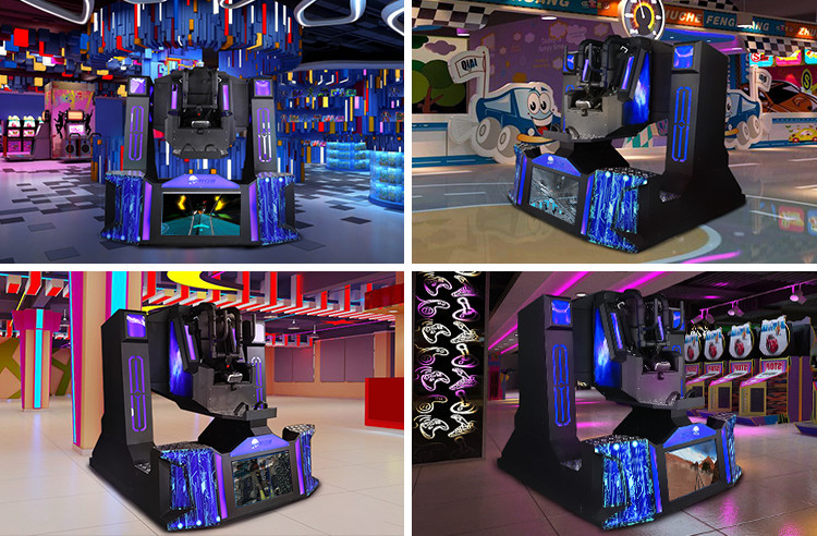 Acrylic Appearance VR Shooting Simulator 9D 720 Degree Rotation With Cockpit