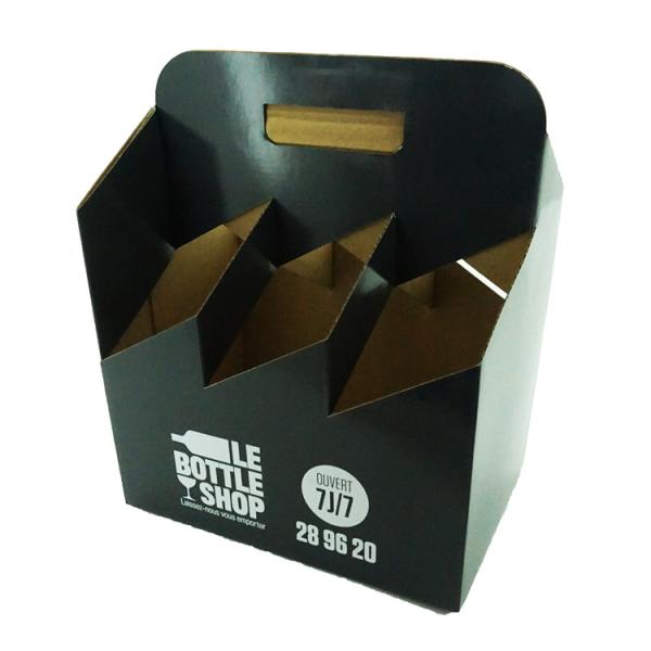 Buy cheap Varnishing Cardboard 6 Bottle Wine Gift Box Pantone Printing With Carry Crate from wholesalers