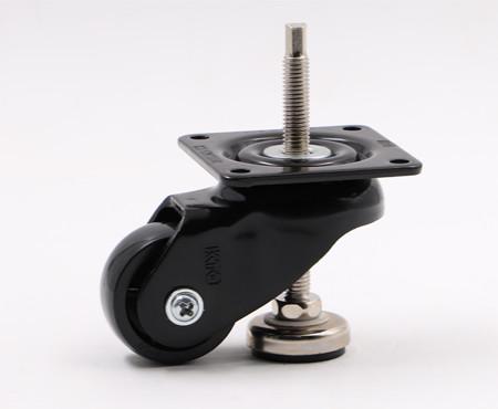 Buy cheap Black Light Duty Retractable Leveling Machine Casters Wheels 400kg from wholesalers